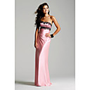 Pink Column Strapless Floor-length Taffeta Evening Dress / Prom Dress (HSX331) Free Shipping