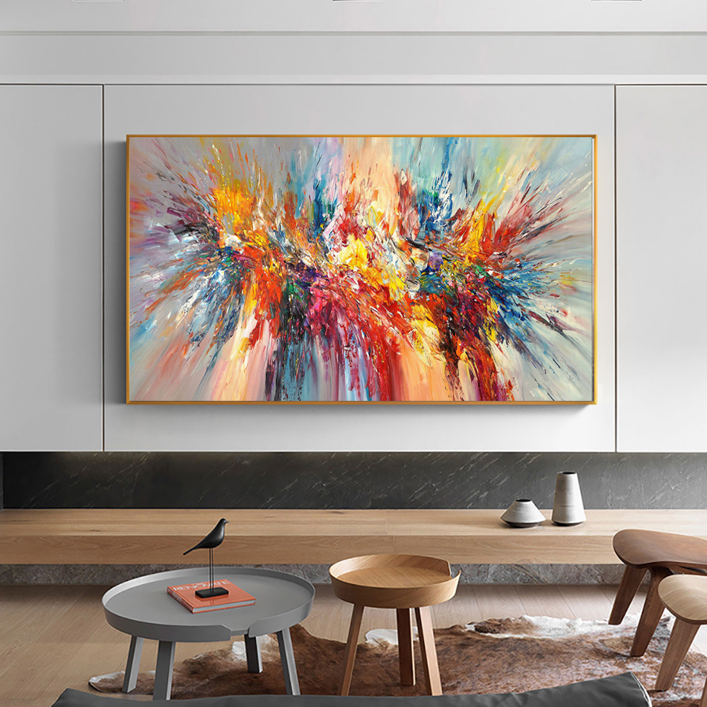 Oil Painting 100% Handmade Hand Painted Wall Art On Canvas Abstract ...