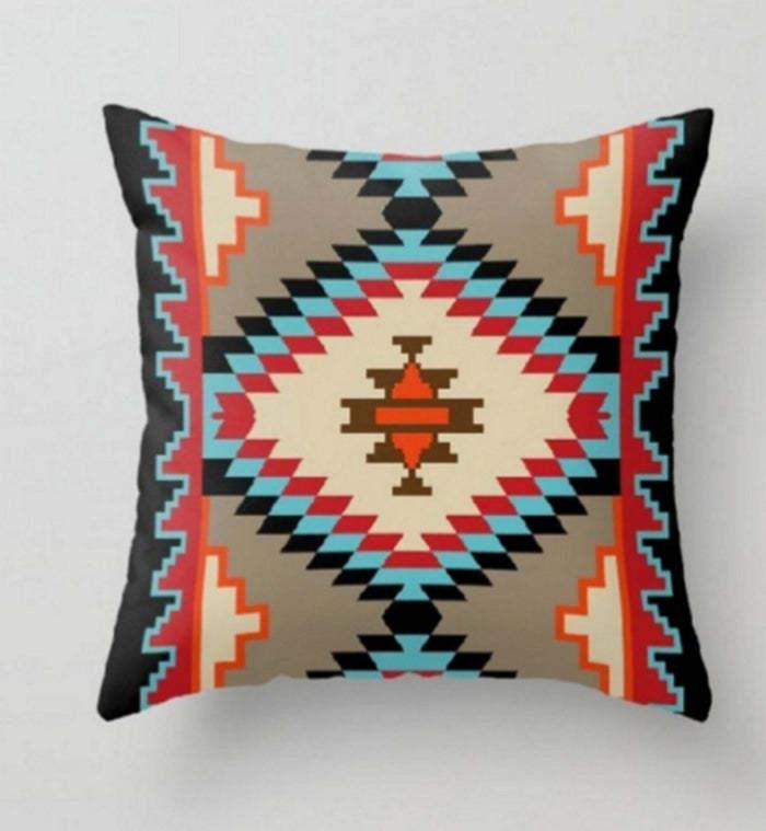 Farmhouse Style Geometric Pillow Case Pillow Covers Terracotta ...