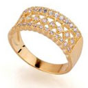 18K Gold Charming CZ Ring-Cubic Zirconia Ring RYX5-0014 (SZY665)