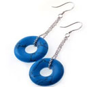 Turquoise Earring Drop - Sterling Silver Earring 9414 (SZY577)
