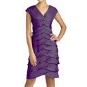 Sheath / Column V-nech Knee-length Taffeta Evening Dress / Prom Dress (SHL013)