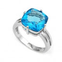 Fashion Sapphire Platinum Ring - Sterling Silver Ring r2346 (SZY1091)