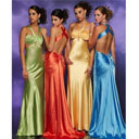 Column Halter Sweep Train Taffeta Prom / Evening Dress (HSX309)