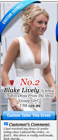 Blake Lively's White Chiffon Dress