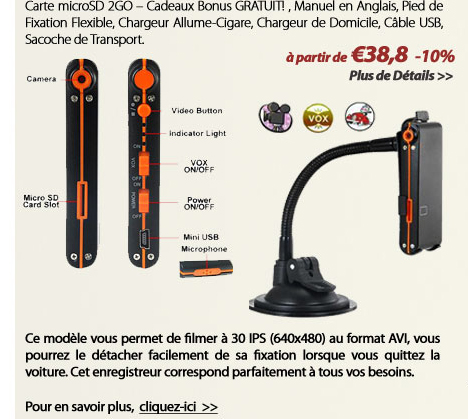 Caméscope DVR Numérique Embarqué