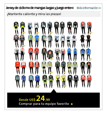 Jersey de ciclismo de mangas largas y juego entero