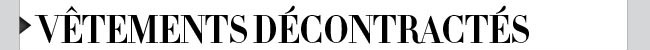 Vêtements décontractés