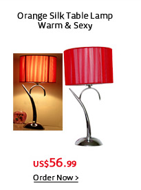 Orange Silk Table Lamp