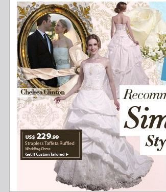 Strapless Taffeta Ruffled