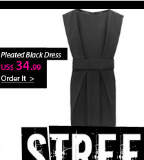 Pleated Black Dress
