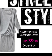 Asymmetrical Neckline Dress