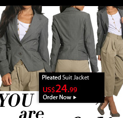 Pleated Suit Jacket