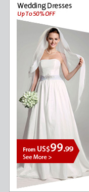 Up To 50% OFF Wedding Dresses