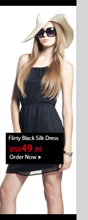 Flirty Black Silk Dress