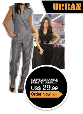Sleeveless Double Breasted Jumpsuit