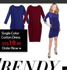 Single Color Cotton Dress