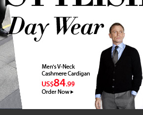 Men's V-Neck Cashmere Cardigan