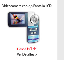 Videocámara con 2,5 Pantalla LCD