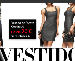 Vestido de Escote Cuadrado
