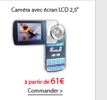 Caméra avec écran LCD 2,5”