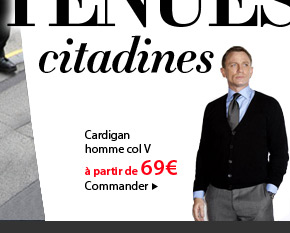 Cardigan homme col V 