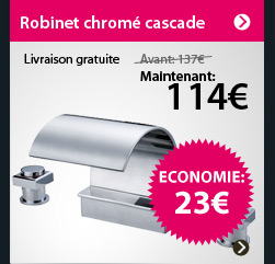 Robinet chromé cascade