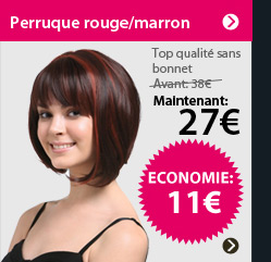 Perruque rouge/marron