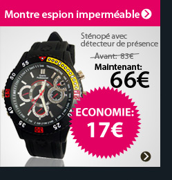 Montre espion imperméable