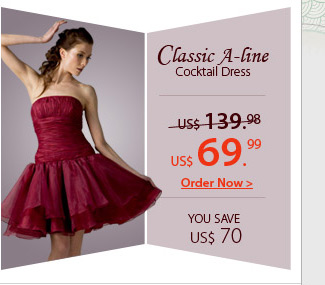 Classic A-line Cocktail Dress