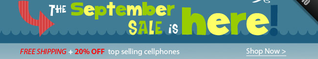Free SHIPPING + 20% OFF top selling cellphones     