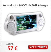   Reproductor MP3/4 de 8GB + Juego