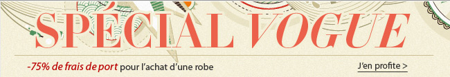 -75% de frais de port pour l’achat d’une robe            
