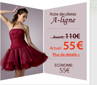 Robe décolletée A-ligne