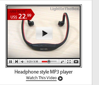 Headphone style MP3 player