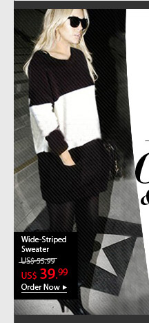 Wide-Striped Sweater