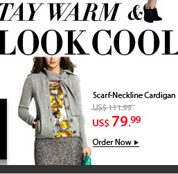 Scarf-Neckline Cardigan