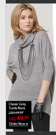 Classic Grey Turtle Neck