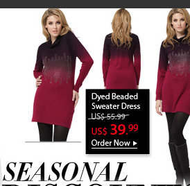 Dyed Beaded Sweater Dress