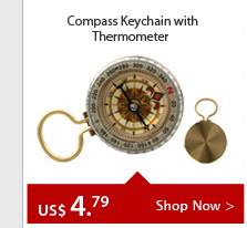 Compass Keychain with Thermometer
