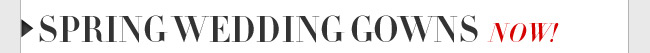 Spring Wedding Gowns NOW!