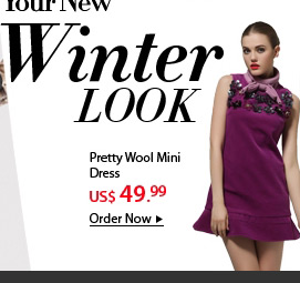 Pretty Wool Mini Dress