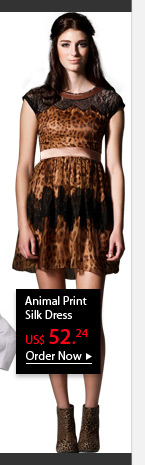 Animal Print Silk Dress