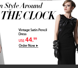 Vintage Satin Pencil Dress