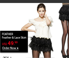FEATHER Feather & Lace Skirt