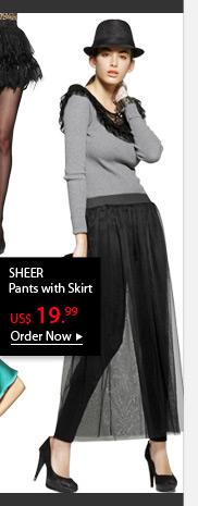 SHEER Pants with Skirt