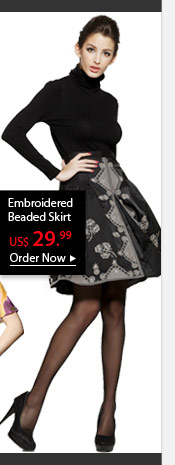 Embroidered Beaded Skirt