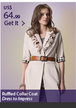 Ruffled Collar Coat