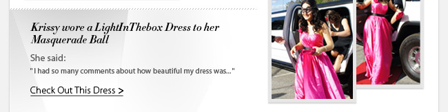 Krissy Was Wearing LightInThebox Dress to a Masquerade Ball