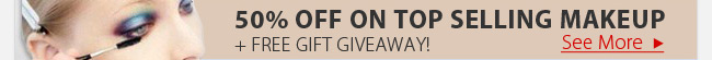 50% OFF On Top Selling Makeups